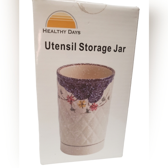 Kitchen Utensil Jar Organizer Storage Countertop Flatware Caddy Silverware. - Picture 3 of 4